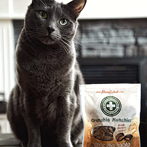 Meowijuana | Crunchie Munchie Bundle | Chicken And Fish Combo Pack | Organic Catnip Center | Grown In The Usa | Promotes Cat Health | High Potency Cat Treats | Feline And Cat Lover Approved #TOP5