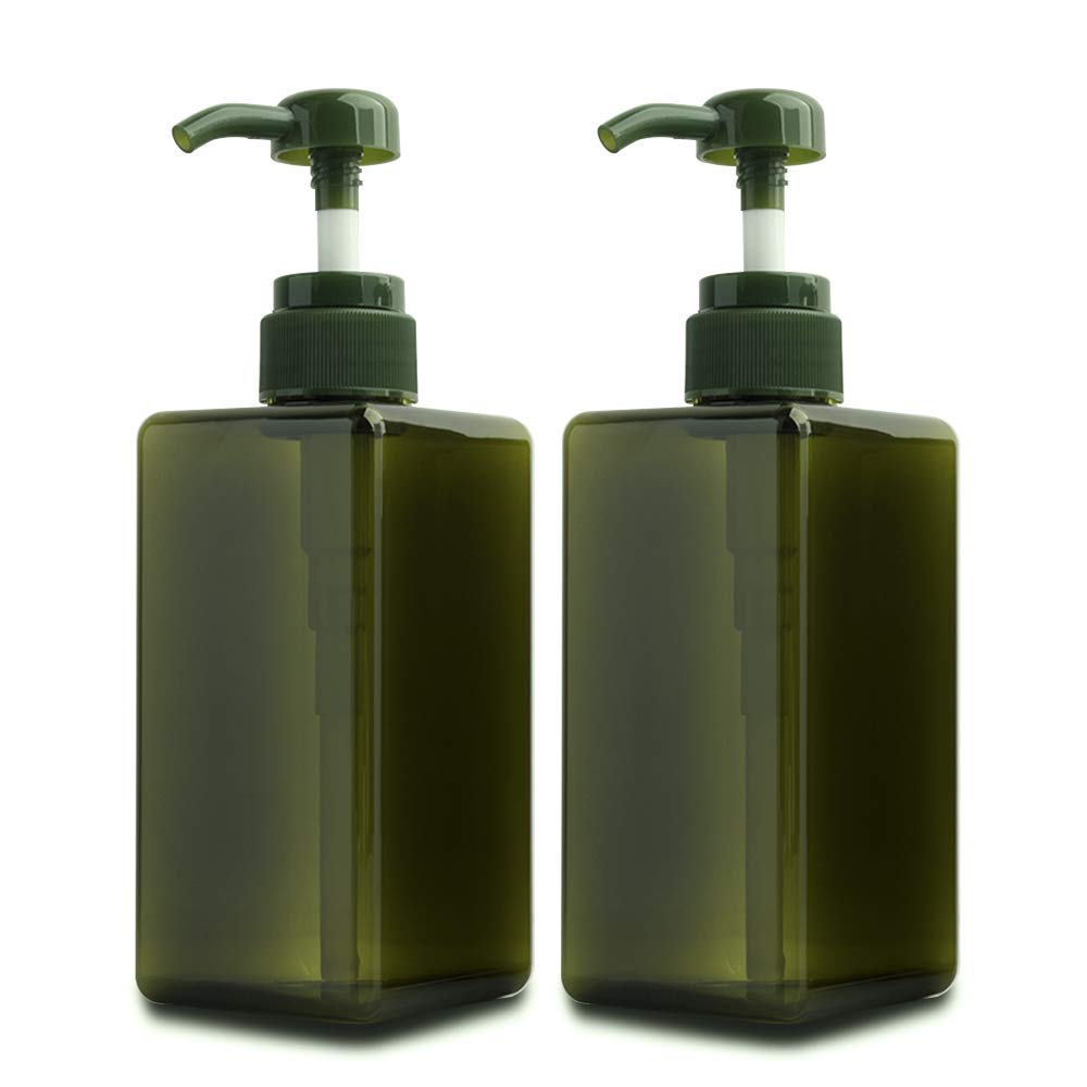 Empty Plastic Pump Bottles, Refillable Lotion Soap Dispenser Liquid Container for Kitchen or Bathroom Soaps Shampoo and Body Wash, 2 Pack (32oz/1L, white) : Beauty