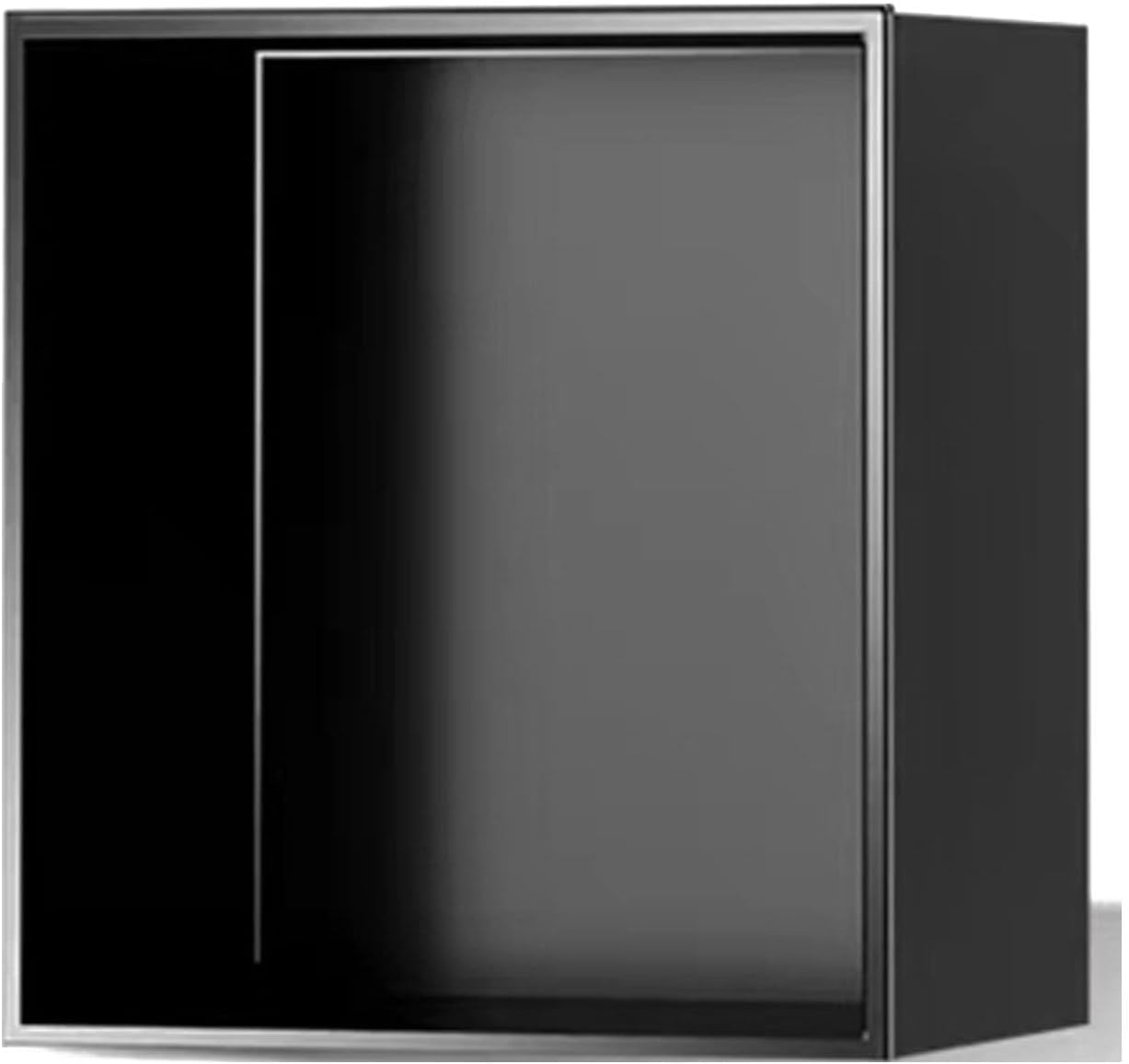 MYUYEE Stainless Steel Shower Niche - Recessed Storage Cubby For Shampoo, Soap, Toiletries (Black)