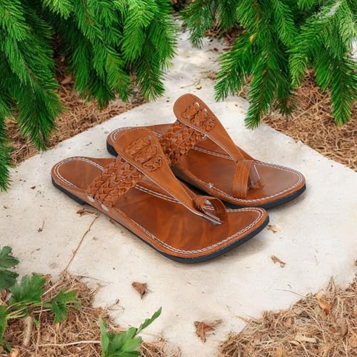 Image of DFR Ethnic Sandals For Boys Men, Comfortable Men's Rajasthani Slipper Chappals