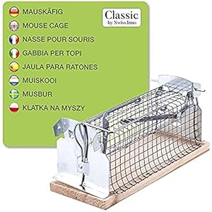 Levendval muizenkooi, muizenval gemaakt van hout en metaal. Vangt muizen levend