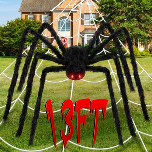 Wettarn 1 Pack 13ft Giant Halloween Spider with Web, 2025