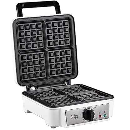 Gadgy Waffeleisen, DoppelWaffeleisen für 2 Waffeln, 1200 W, Schnelles Aufheizen & gleichmäßige Backergebnisse, Kompaktes Design, Waffelmaschine in Weiß, Perfekter Waffelmaker für Ihre Küche