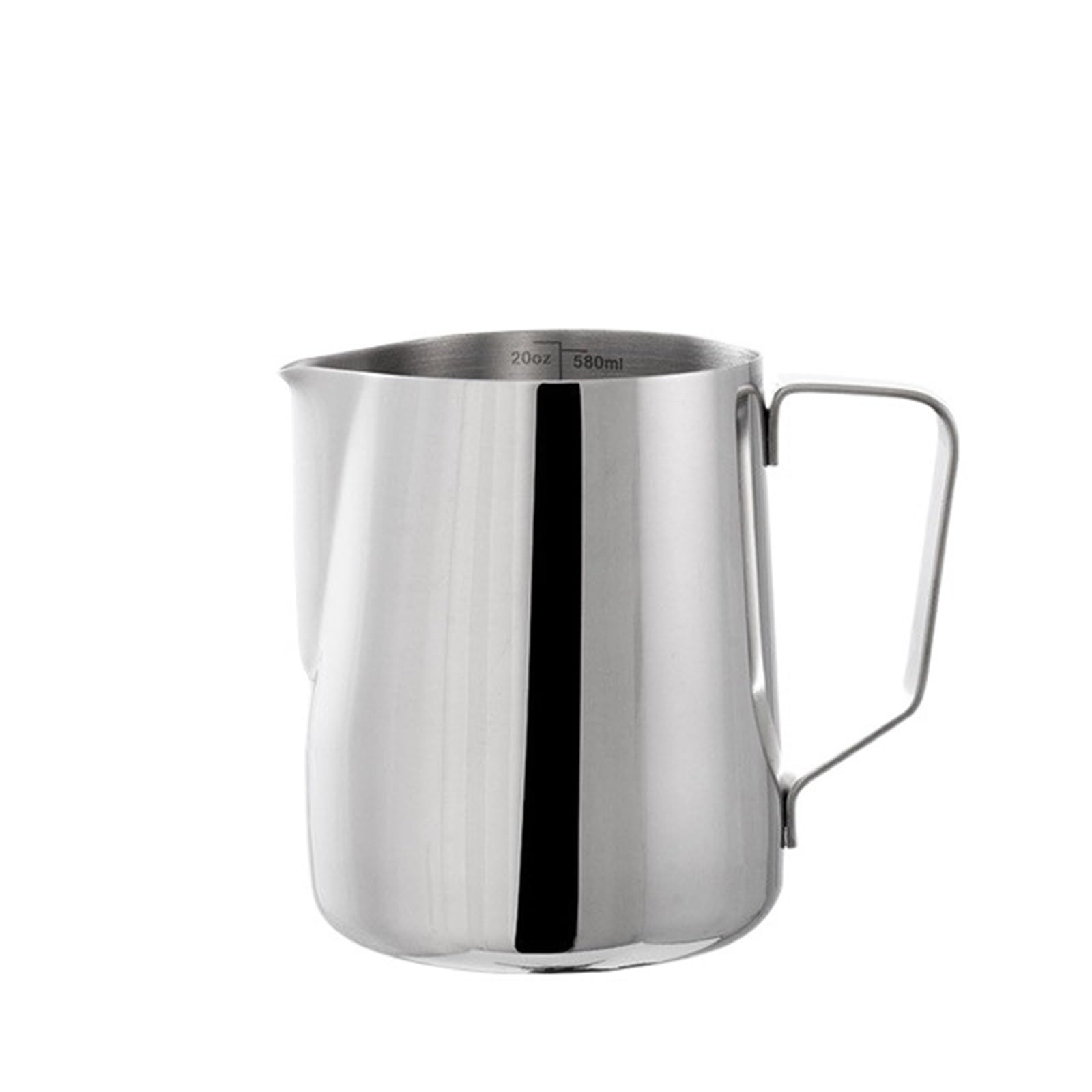 2 Stück Edelstahl V-Mund Milchaufschäumkrug Schaummilchkännchen Kaffeeutensilien Barista Craft Milchblasenglas Familiencafé(Silver,350ml)