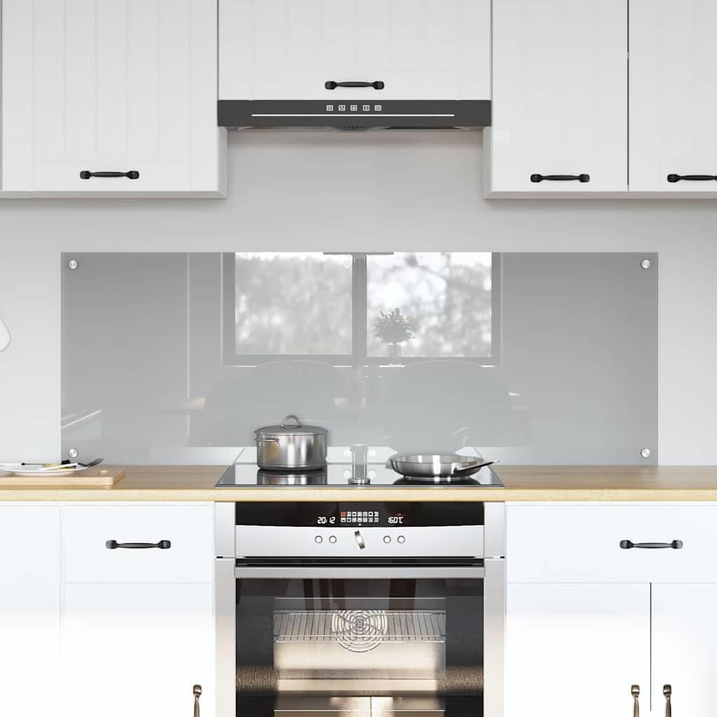 Generisch Küchenrückwand 2 pcs Hellgrau 70 x 50 cm Gehärtetes Glas,Heim Garten,Küche Esszimmer,Küchenhelfer -utensilien-3415447