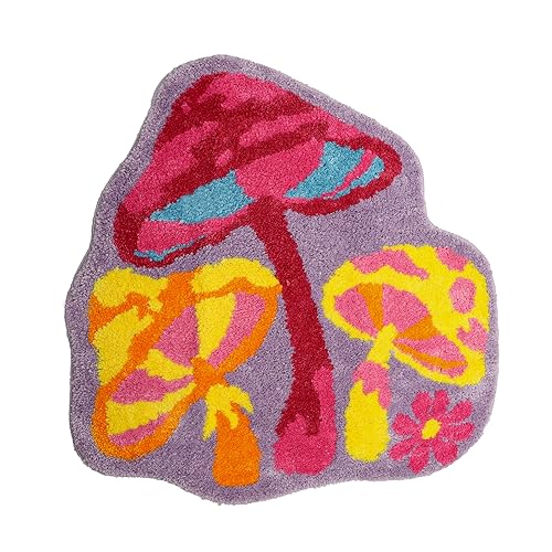 Firecos Pilz Badematte rutschfeste Fußmatte Badezimmerteppiche Duschteppich Plüsch Teppich für...