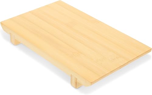 YARNOW Bambú Sushi Taburete Ornamento Contenedor Plato de Exhibición de Alimentos Plato de Sushi Japonés Bandejas Decorativas Bandejas Decorativas