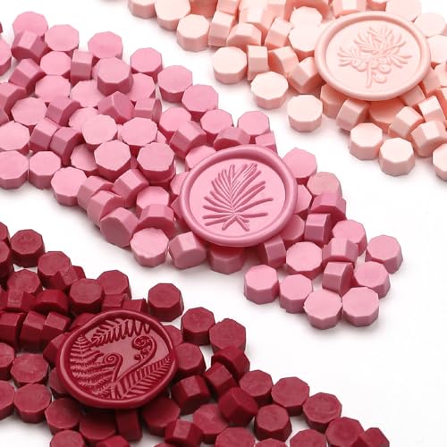 Image of 600pcs Red Wax Seal Beads,6 Assorted Color Sealing Beads Ideal for Wax Seal Stamp Wedding Letter Envelope Decor Wine Bottle Decoration (Red Series)