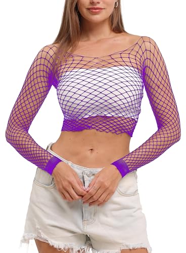 Image of Lemon Girl Women Fishnet Crop Tops Lingerie Babydoll Top Chemise One Size US 2-18