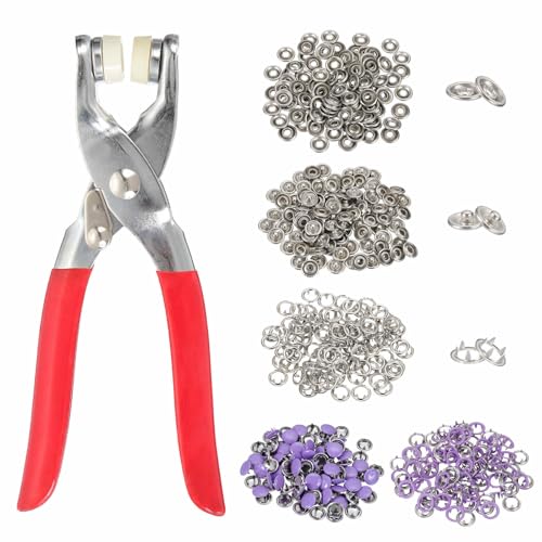 Boutons pression avec pince HARFINGTON violet pour réparer vos vêtements et loisirs créatifs