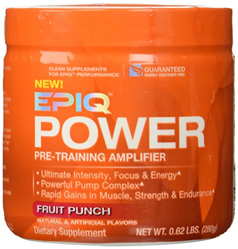 EPIQ - Power Pre-Training Amplifier Fruit Punch 40 Servings - 280 Grams