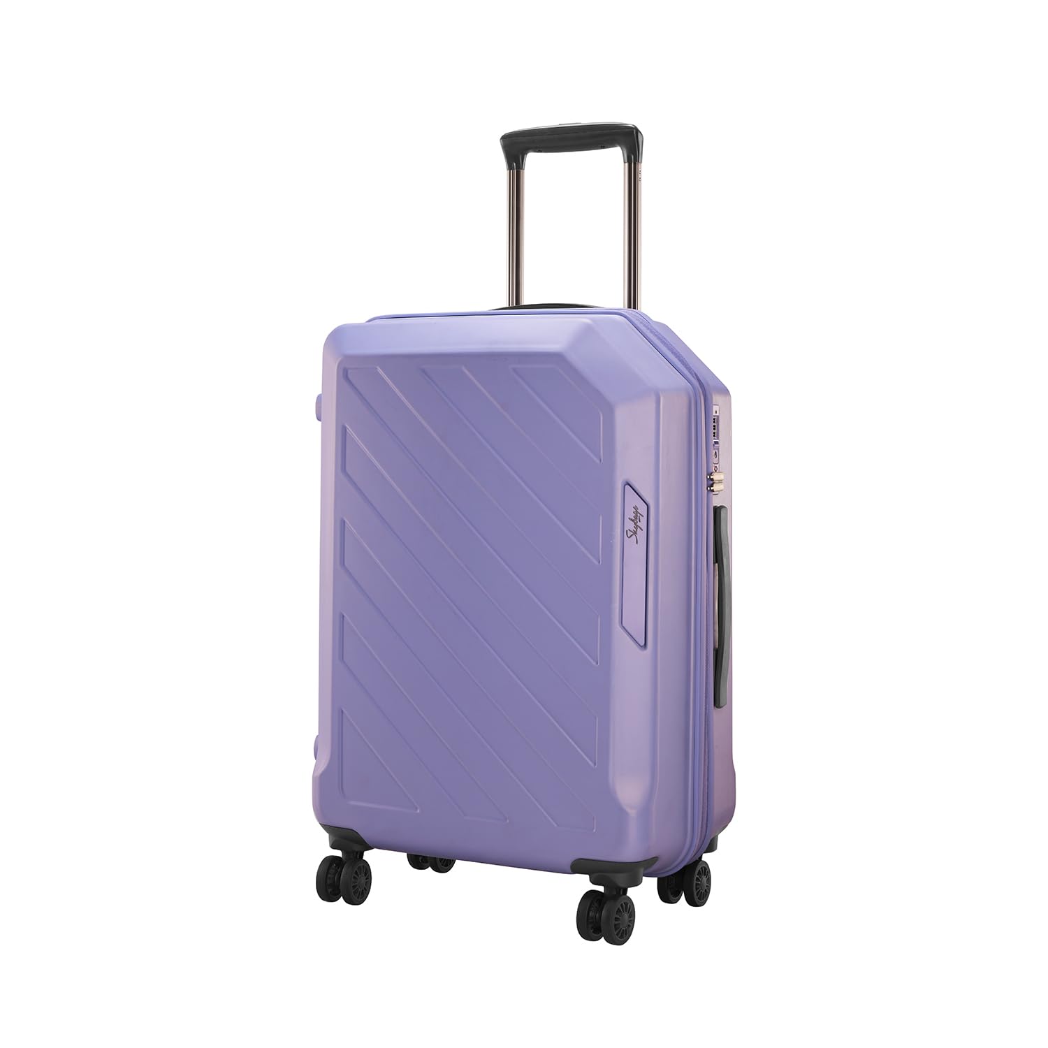 skybags Jerrycan Check-in Trolley Bag-65cm | Plastic,Premium Push Button Luggage with 8 Spinner Wheels & TSA Lock | Hardsided Suitcase for Travel | Periwinkle (Medium)-picture-24
