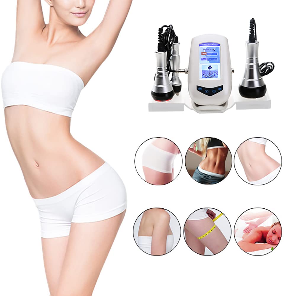 Dispositivo di cavitazione ad ultrasuoni 3 in 1 40 K con brucia i grassi RF e macchina anticellulite per pancia, gambe, tonificazione e tonificazione del corpo