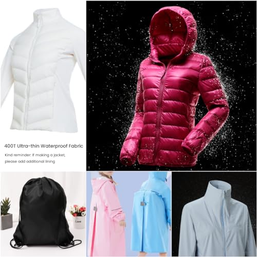 Premium 400T White Matte Nylon Taffeta Fabric - 60" Wide High Density Waterproof and Soft for Clothing, Outerwear, and Accessories - Ideal for Down Jackets & Outdoor Gear 7 Premium 400T White Matte Nylon Taffeta Fabric - 60" Wide High Density Waterproof and Soft for Clothing, Outerwear, and Accessories - Ideal for Down Jackets & Outdoor Gear - Image 6