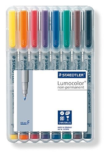 Staedtler Lumocolor Fine Non Permanent OHP Pen Wallet 6, 316 WP6 by Staedtler