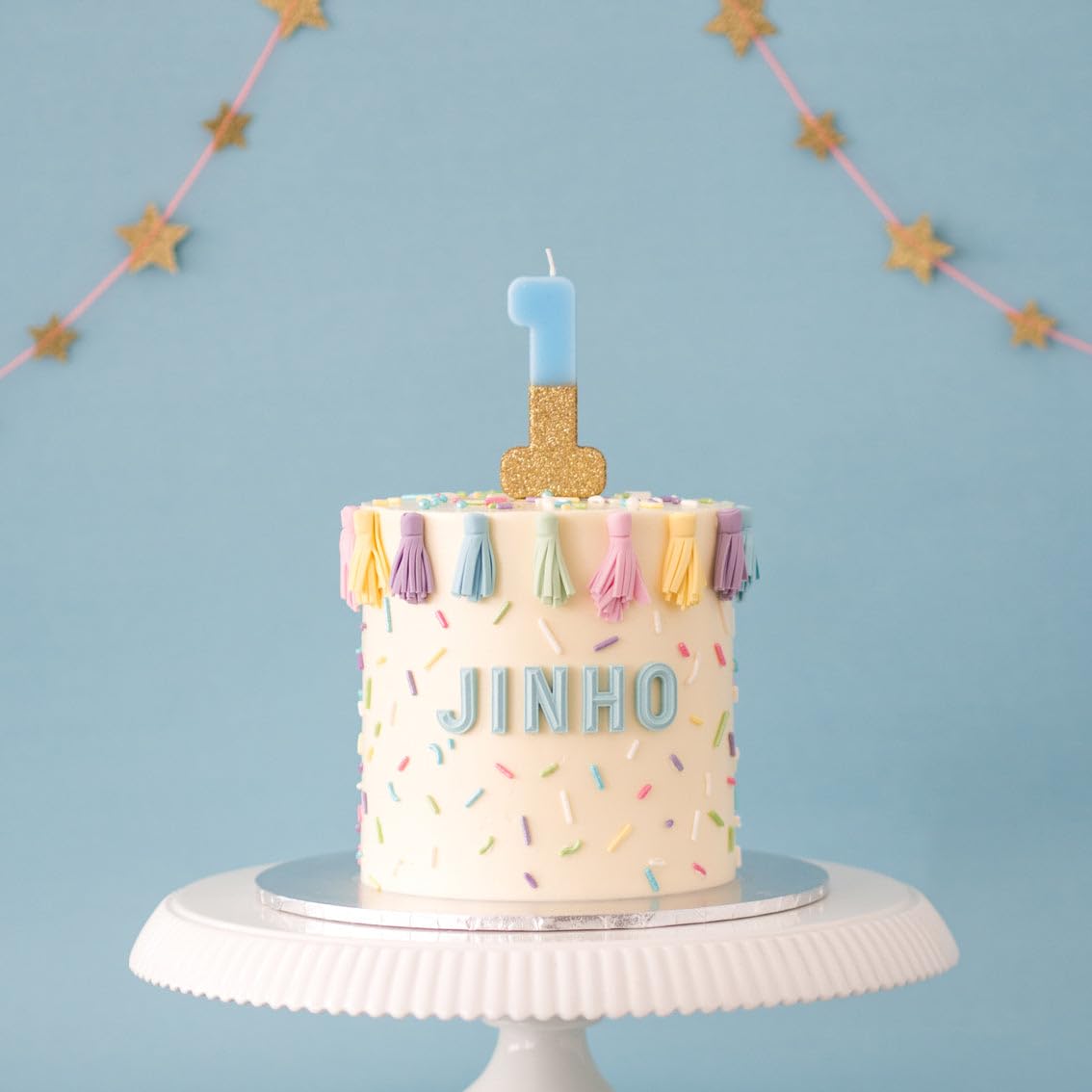 Talking Tables Wit en Goud Nummer 5 Kaars Premium Kwaliteit Cake Topper Decoratie | Voor Kinderen, Volwassenen, 50e Verjaardagsfeest, Verjaardag, Mijlpaal, GoldCandle5