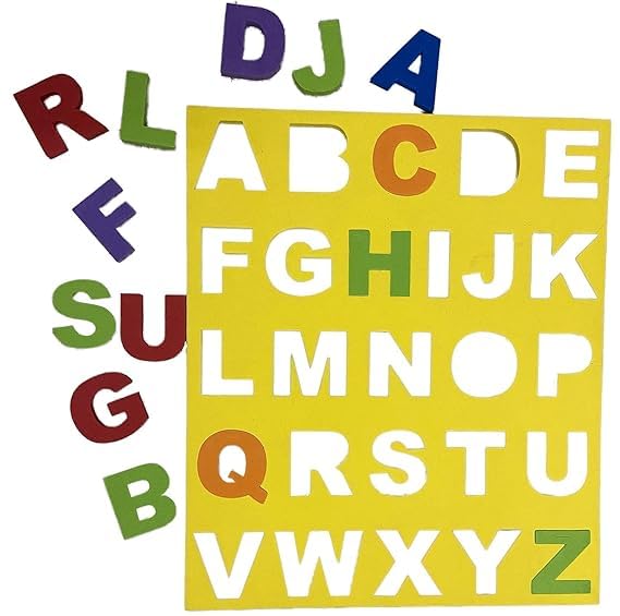 Image of ABC Alphabet Learning Board Puzzle for Kids | A-Z Educational Toy with Picture Flags | Preschool Letter Recognition Game | Montessori Learning Toy for Boys & Girls Age 3+ Years