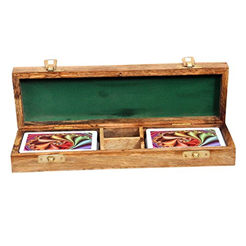 Kitchen Supplier Game Cribbage Boards Set, 2 Decks Of Cards, 6 Metal Pegs With Storage- Premium Mango Wood