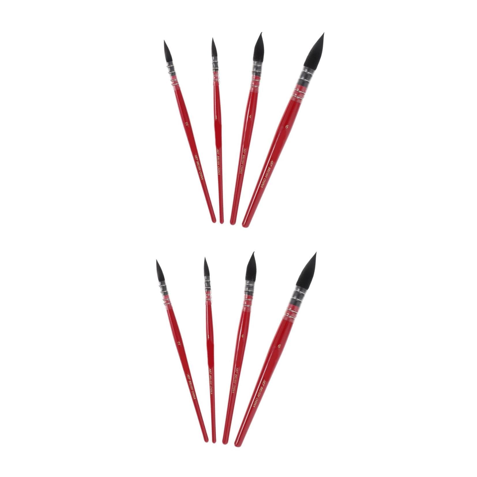 VILLCASE 2sätze Teiliges Nylon Pinselset Mit Holzgriff Für Malerei Und Zeichnung Verschiedene Für Details Und Große Flächen Geeignet Für Schule Veranstaltungen Und Mehr