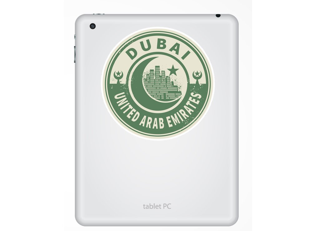 2 x 30cm/300mm UAE Dubai Adesivi vinilici bagagli di viaggio #7450