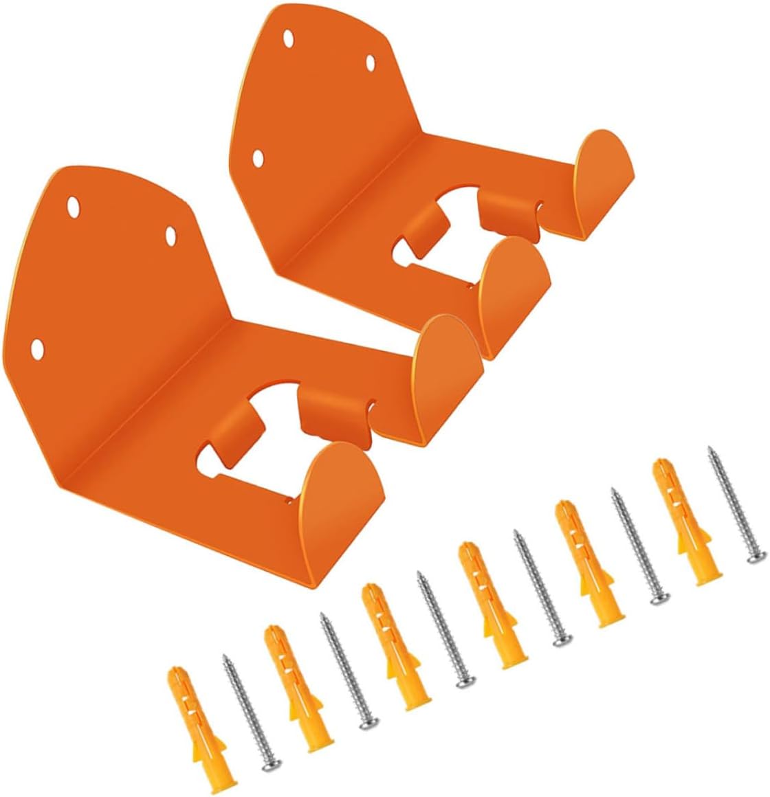 Heavy Duty Wall Hooks for Garage Storage, 2pcs Wall Mount Lawn Mower Hangers with Welded Steel for Garden Power Tools Organization