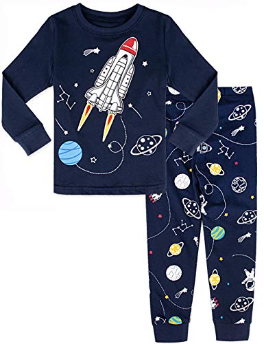 MOMBEBE COSLAND Pijama Astronave Niño Manga Larga (4 años, Rocket)