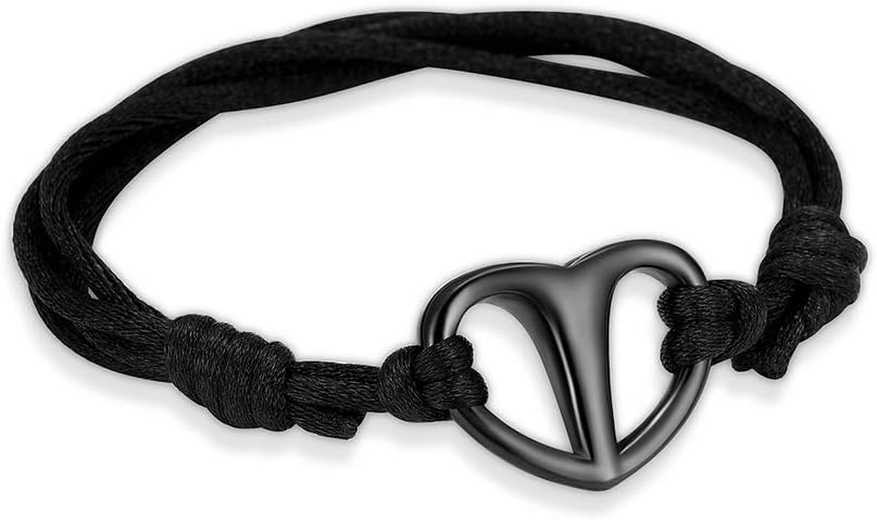 MinicremationHeart Cremation Bracelet for Ashes Adjustable Memorial Urn Bangle for Ashes of Loved One Keepsake Cremation Jewelry