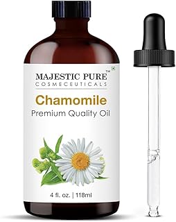 Majestic Pure Chamomile Essential Oil with Glass Dropper - Huge 4 Fl Oz ...