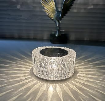 Crystal lamp,Crystal Diamond Table Lamp,Bedside Lamps with Touching Control 3-Color Changing Touch Control Bedside Lamp USB Cable Bedside Lamp (H) [Energy Class A]