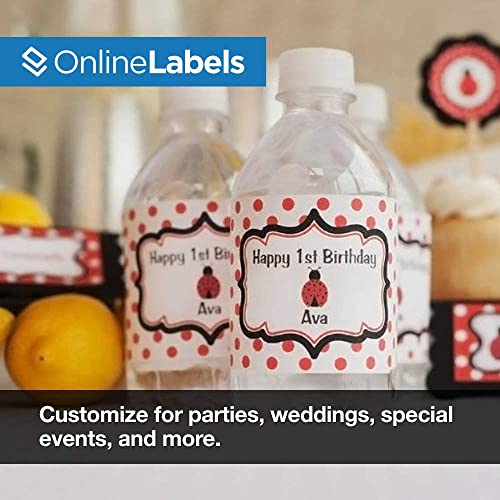 Bottle Labels - Not Waterproof - 8 X 2.5 - Pack Of 400 Labels, 100 Sheets - Inkjet/Laser Printer - Online Labels #TOP5