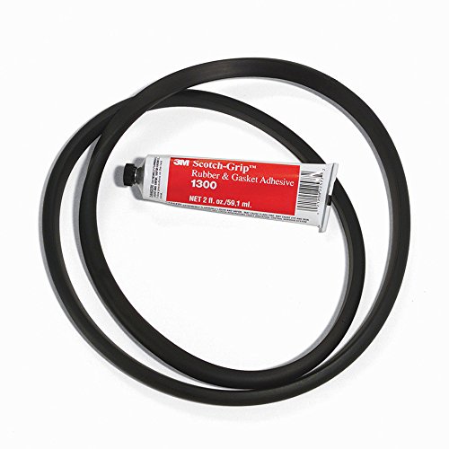 Replacement Gasket Kit for New Pig Burpless Large Steel Drum Funnel, Includes Adhesive, Black, DRM605