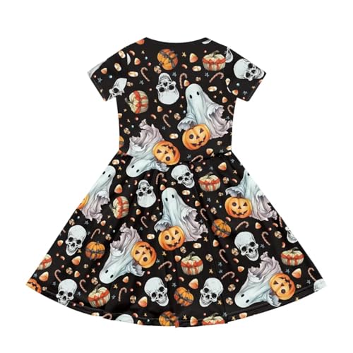 Image of Short Sleeve Dress for Girls with Pockets Cute Toddler Girl Clothes Summer 2-12