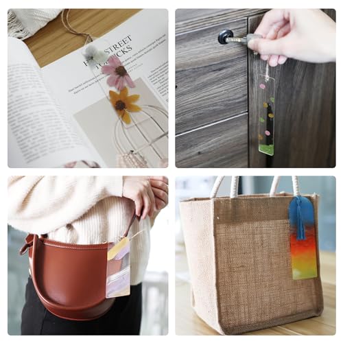 Rahata M-SHUQ01-1 Acrylic Bookmarks Blanks Bulk 61Pcs Clear Bookmark Plastic Blank 30 Sets thumb #6