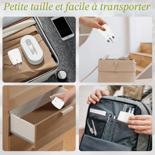 TNOMSNO 2 Pièces Adaptateur Prise Anglaise, Adaptateur Prise avec Dispositif de Protection de Sécurité, Adaptateur Prise Anglaise vers France pour Irlande, Angleterre, Ecossec et Dubaï (Type G) – vue 7