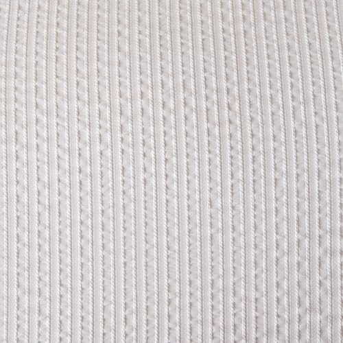 Image of White Striped Comforter Set Queen - 3 Pieces Bedding Comforter Set for All Season, Soft Lightweight Washed Microfiber, 1 Striped Comforter and 2 Pillowcases (White, Queen Size)