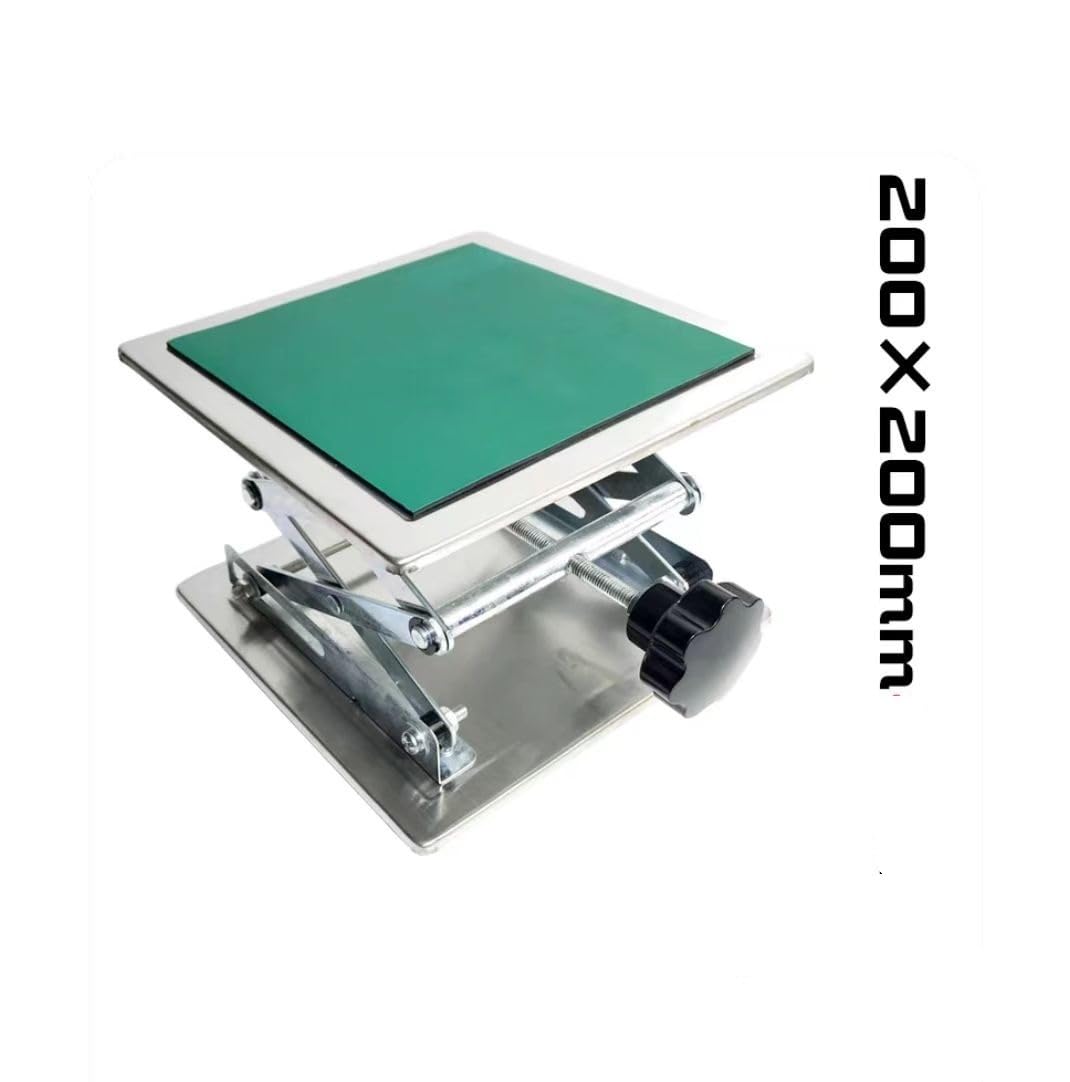 Gato de Laboratorio de Acero Inoxidable Resistente de 8" x 8" - Soporte de elevación Ajustable for Uso en Laboratorio y Campana extractora