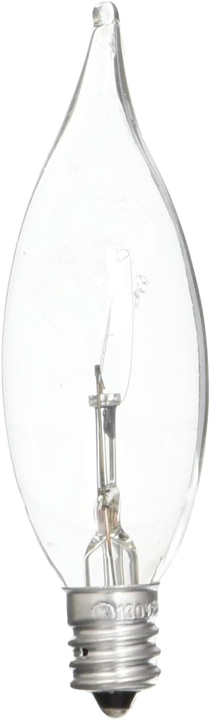 Westinghouse 0367400, 25 Watt, 130 Volt Clear Incand CA8 Light Bulb, 2500 Hour 158 Lumen