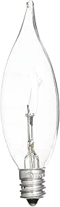 Westinghouse 25 Watt CA10 Clear Incandescent Light Bulb - 130 Volt 190 Lumen Flame Tip Bulb
