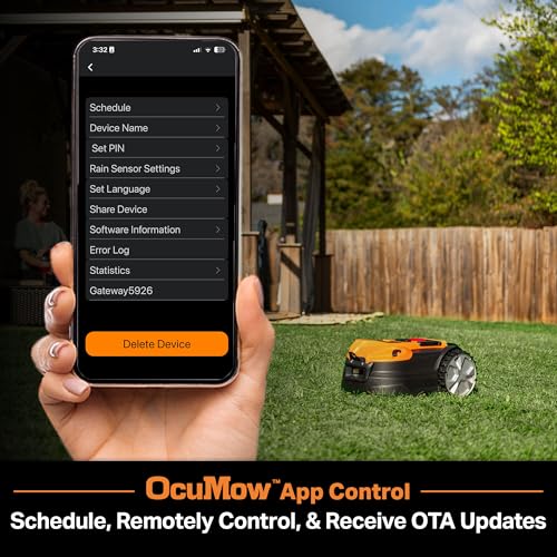 LawnMaster OcuMow™ VBRM701YAMIDR Perimeter Wire Free Robot Lawn Mower Cuts 1/6 Acre Optical Navigation,Obstacle Avoidance Auto-Charging Station, No Go Function, WiFi & Bluetooth Connection APP Control - Image 6