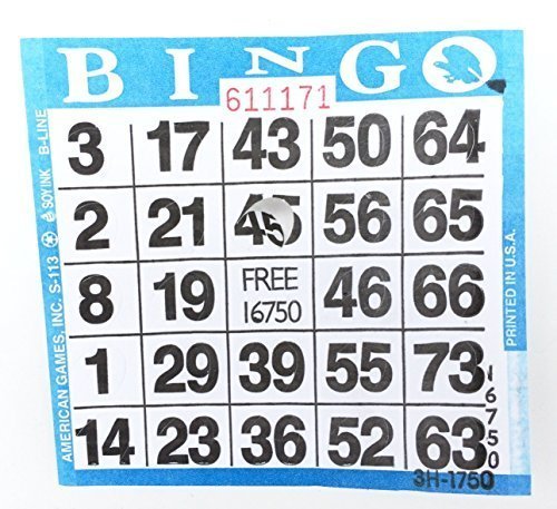 Punch-out Bingo Cards (250 Per Pack)
