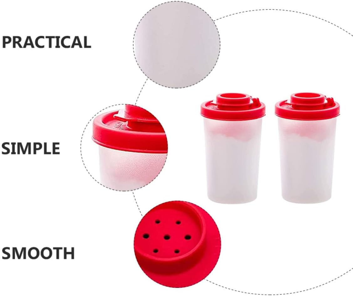 Ciieeo 2pcs Portable Outdoor Pepper Shakers Mini Seasoning Bottles Plastic Multi-function Spice Containers for Cooking and Storing Salt, Pepper, Vanilla, and Chocolate Powder