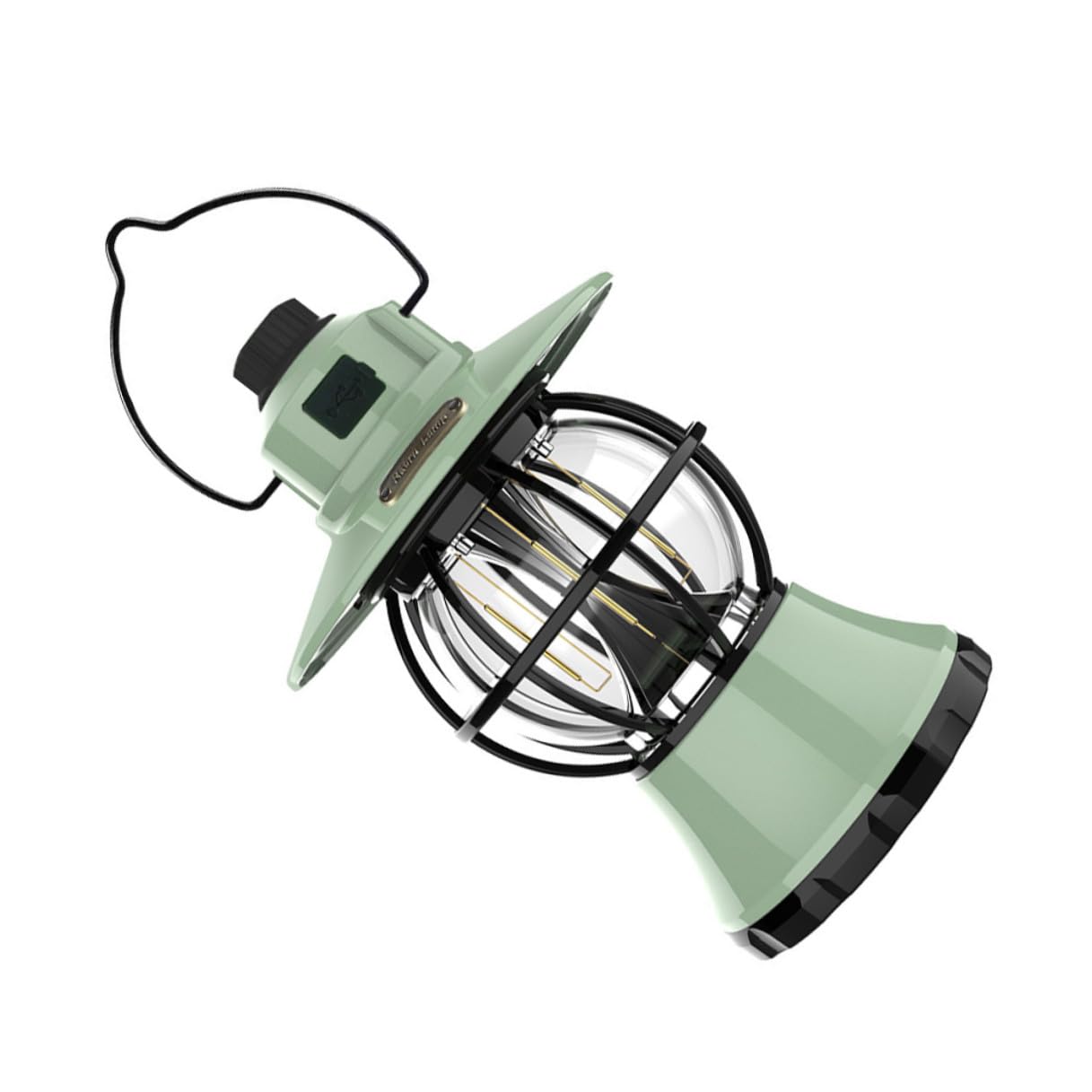 Retro Campinglampe Tragbar, Wiederaufladbar, 3000mah, 20-480 Lumen