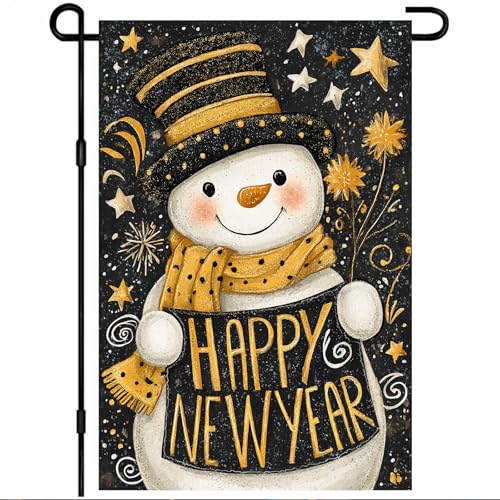 BlissYard Happy New Year Garden Flag
