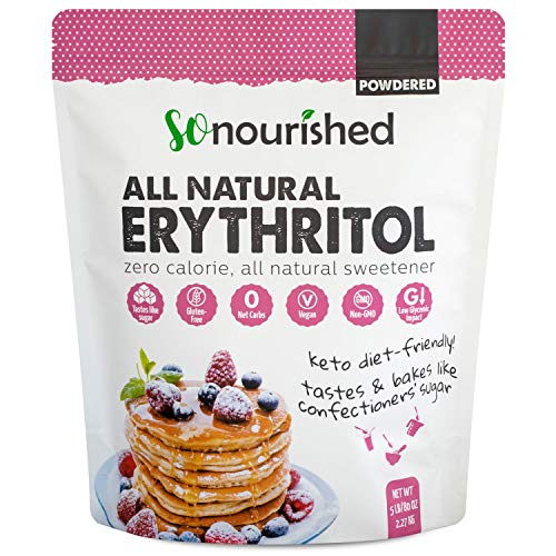 Powdered Erythritol Sweetener - 1:1 Sugar Substitute, Keto - 0 Calorie, 0 Net Carb, Non-GMO (5 lbs / 80 oz) Powdered Erythritol Sweetener - 1:1 Sugar Substitute, Keto - 0 Calorie, 0 Net Carb, Non-GMO (5 lbs / 80 oz)