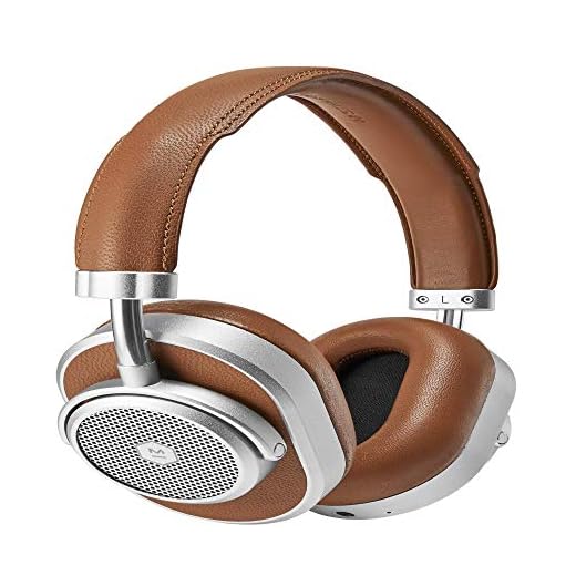 Master & Dynamic MW65 ANC Wireless Over-Ear Kopfhörer (Bluetooth 4.2 mit AptX Unterstützung, Aktive Geräuschunterdrückung, 24 Stunden Akkulaufzeit, Schnellladung, Google Assistant), Braun/Silber
