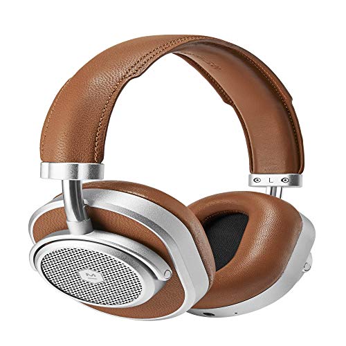 Image of Master & Dynamic MW65 Active Noise-Cancelling (Anc) Wireless Headphones - Bluetooth Over-Ear Headphones with Mic, Silver Metal / Brown Leather