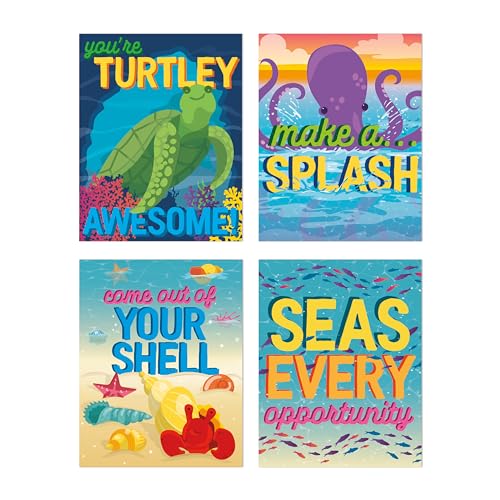 Eureka Seas The Day Mini Classroom Poster Set for Teachers, 11" x 14", 8 Pieces - image 3