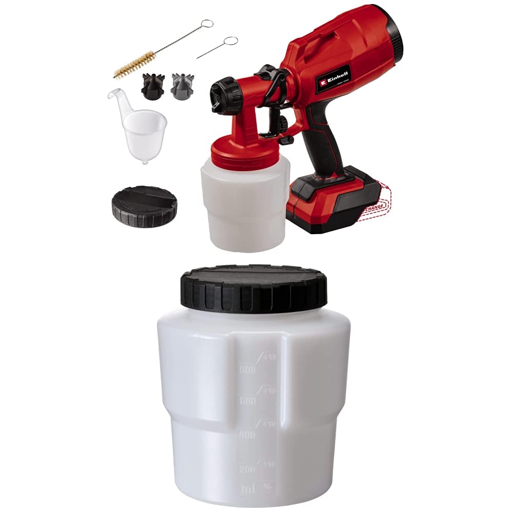 Einhell Sistema verniciatura a spruzzo TC-SY 18/60 Li-Solo Power X-Change & contenitore 800 ML adatto per sistemi di verniciatura a spruzzo