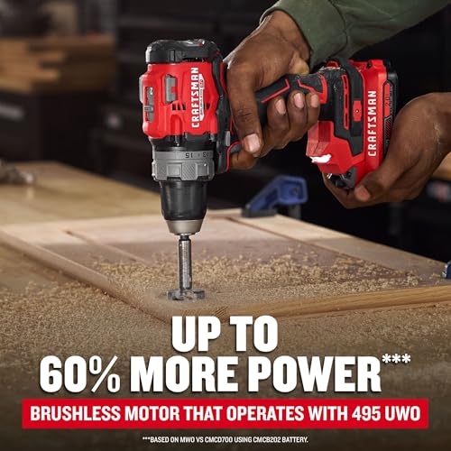 Image of CRAFTSMAN V20 1 /2 Inch Drill /Driver Kit with 2 Batteries and Charger (CMCD725D2)