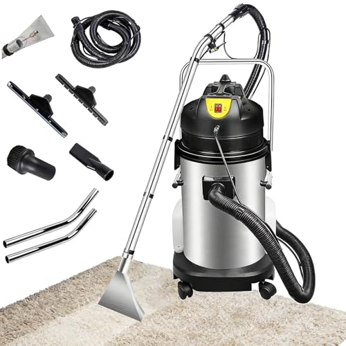 Máquina Limpiadora De Alfombras Comercial, Lavadora Extractora De Líquidos Y Sólidos, Limpieza Profunda De Alfombras, Sofás Y Automóviles, Acero Inoxidable - 60 L,40L